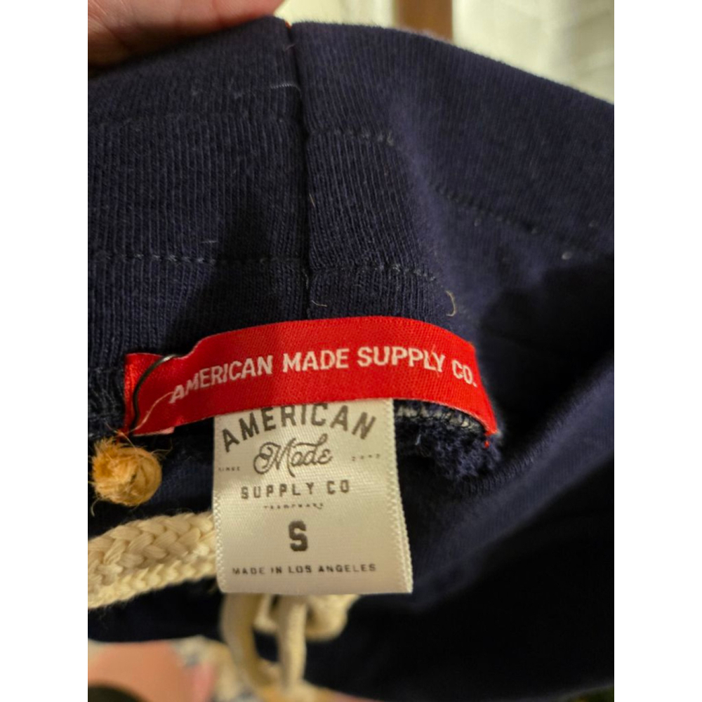 Women's American Made Supply Co. Navy shorts and shirt Beige Drawstring, Size S - Picture 4 of 10